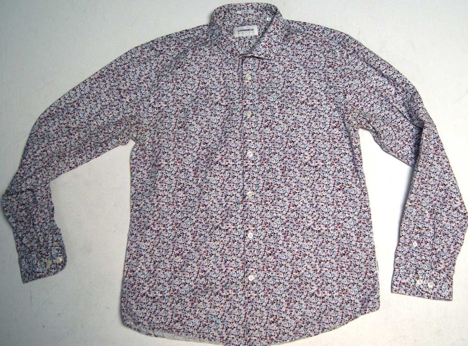 LINDBERGH ROZ.L slim fit koszula męska w kwiaty jak nowa