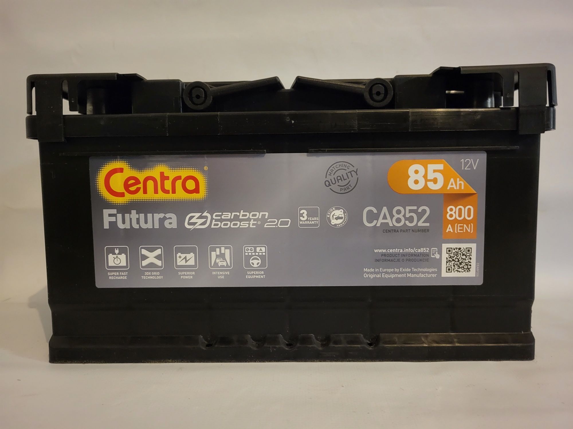 Akumulator 12V CENTRA FUTURA CA852 85AH 800A 80Ah