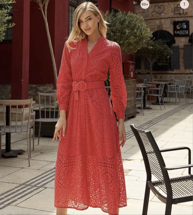 Червона сукня з прошви Gepur розмір S