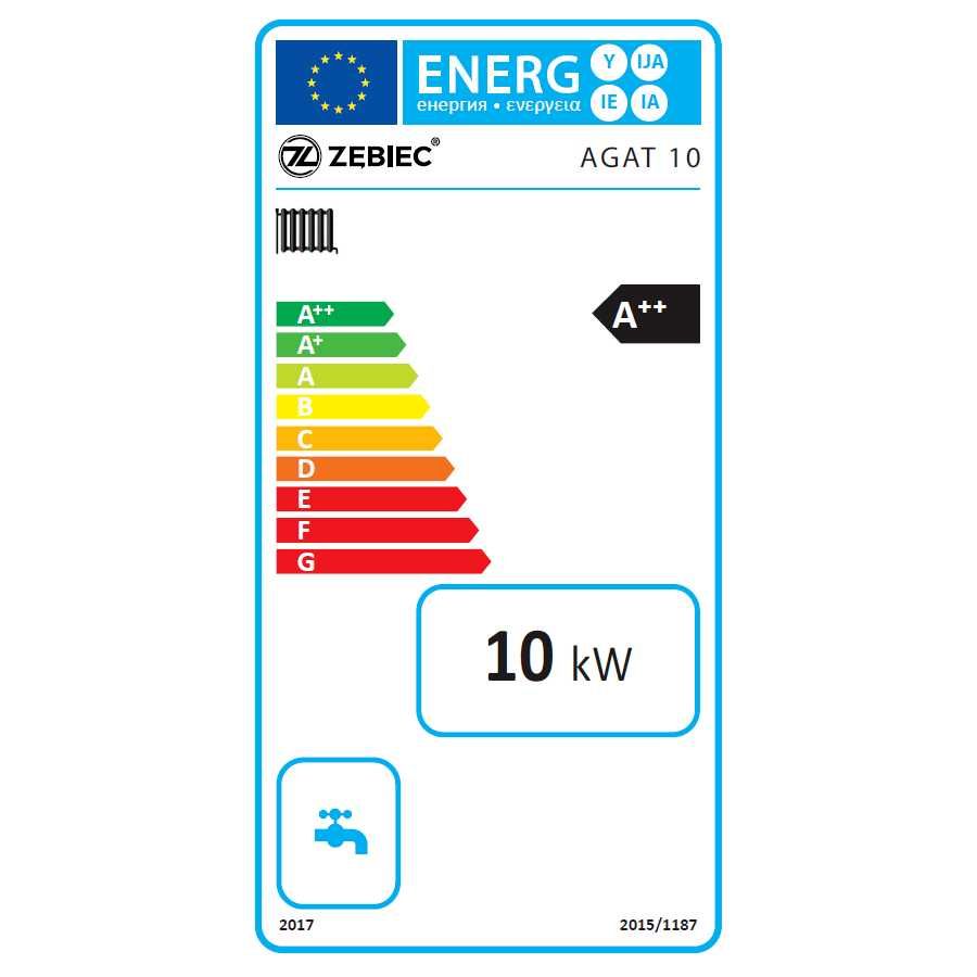 Kocioł, piec na pelet Zębiec AGAT LKP 10 kW - 5 klasa - Ecodesign