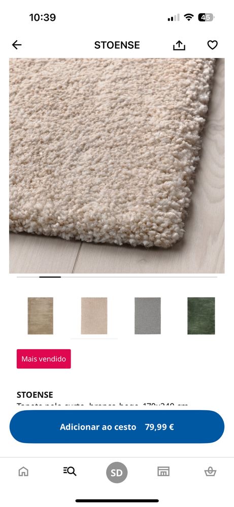 Tapete ikea stoense bege