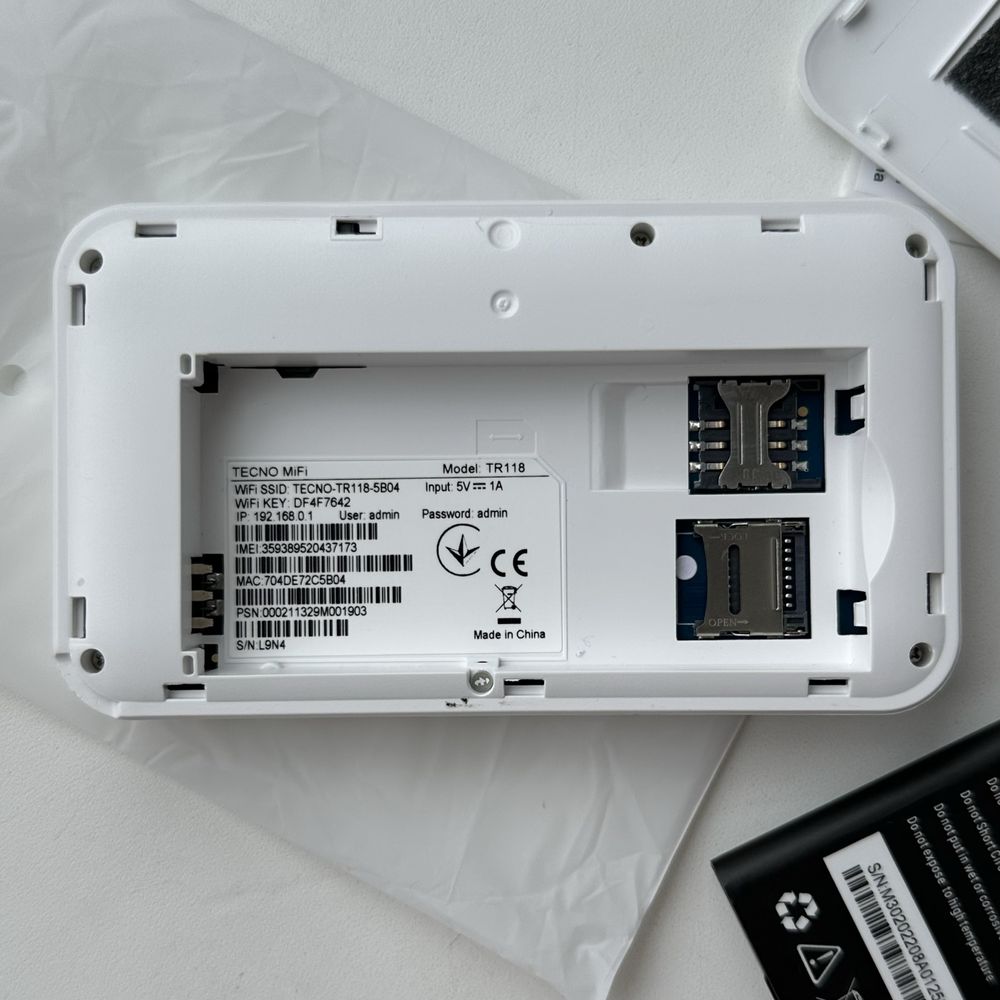 1245! Мобільний роутер Tecno TR118 4G-LTE