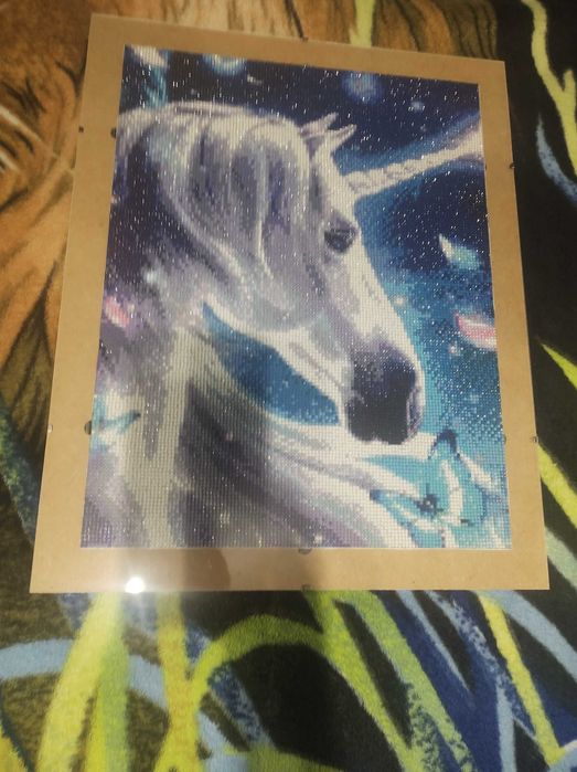 Obraz haftu diamentowego jednorożec