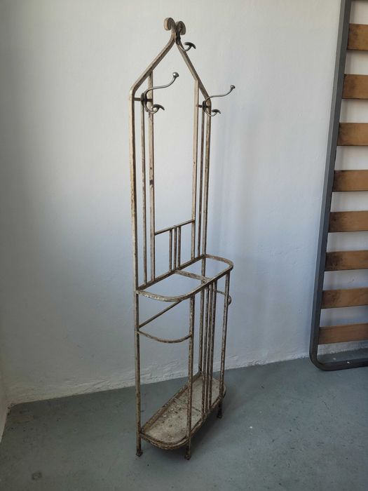 Cabide Bengaleiro Ferro Forjado Antigo