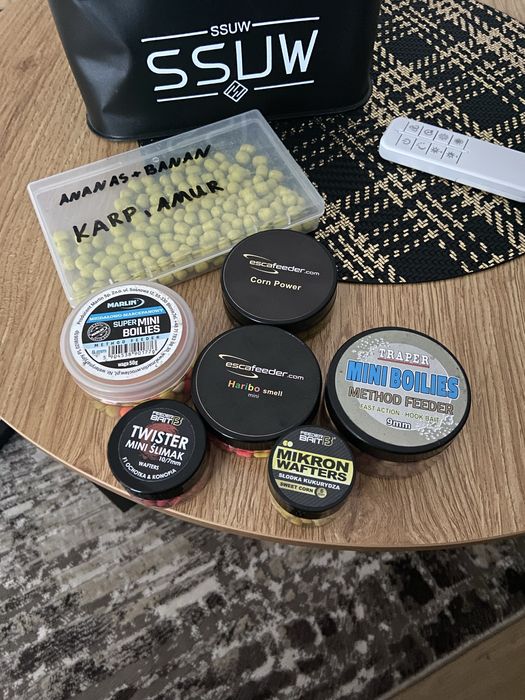 przynęty (dumbellsy oraz kulki) wędkarskie+torba