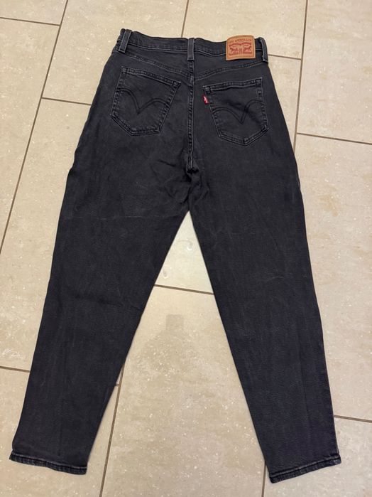 Levis Mom spodnie damskie jeans r. Xs/S czarne,extra rurki,wysoki stan