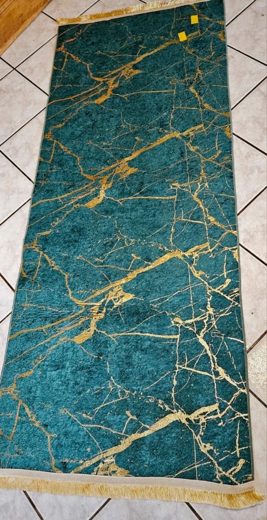 Designerski elegancki dywan 200x80 marmur do salonu