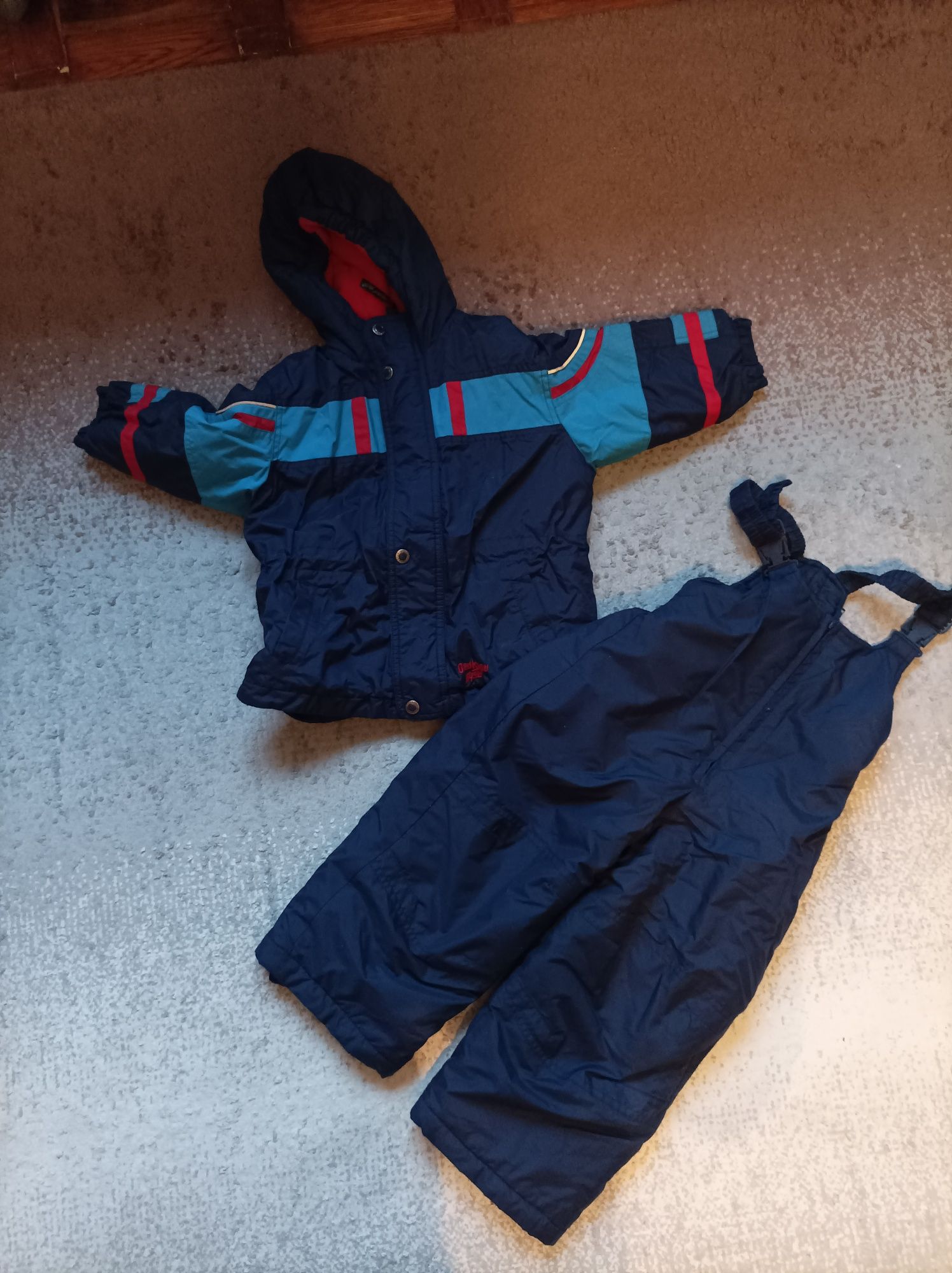 Дитячий комбінезон для хлопчика демісезон, штани, зимова куртка