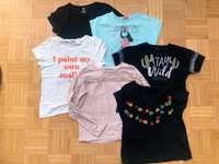 Cool Club/H&M/Pepco, zestaw sześciu T-shirtów, rozm. 134/140