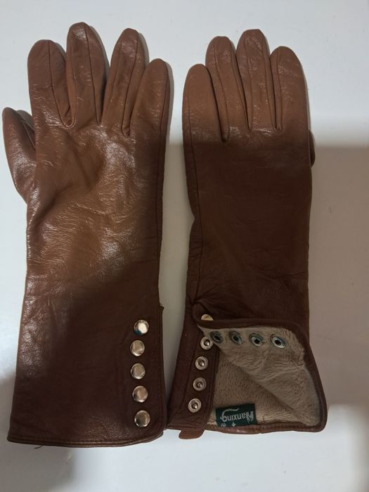 Продам нові жіночі довгі утеплені перчатки з натуральної шкіри