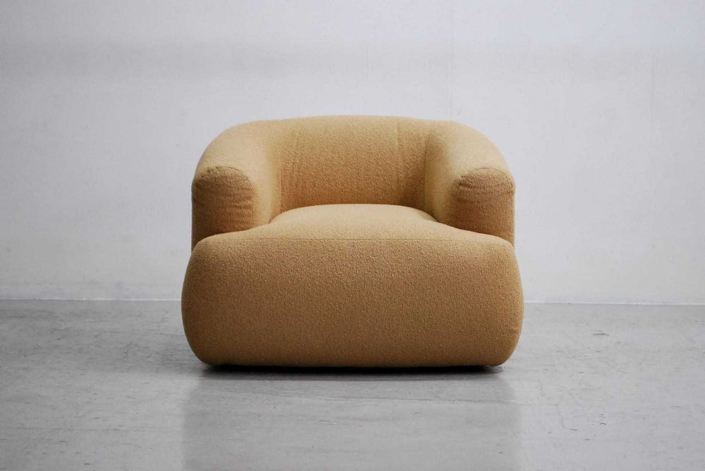 SBO Fotel Sofia jasno brązowy tkanina Westwing