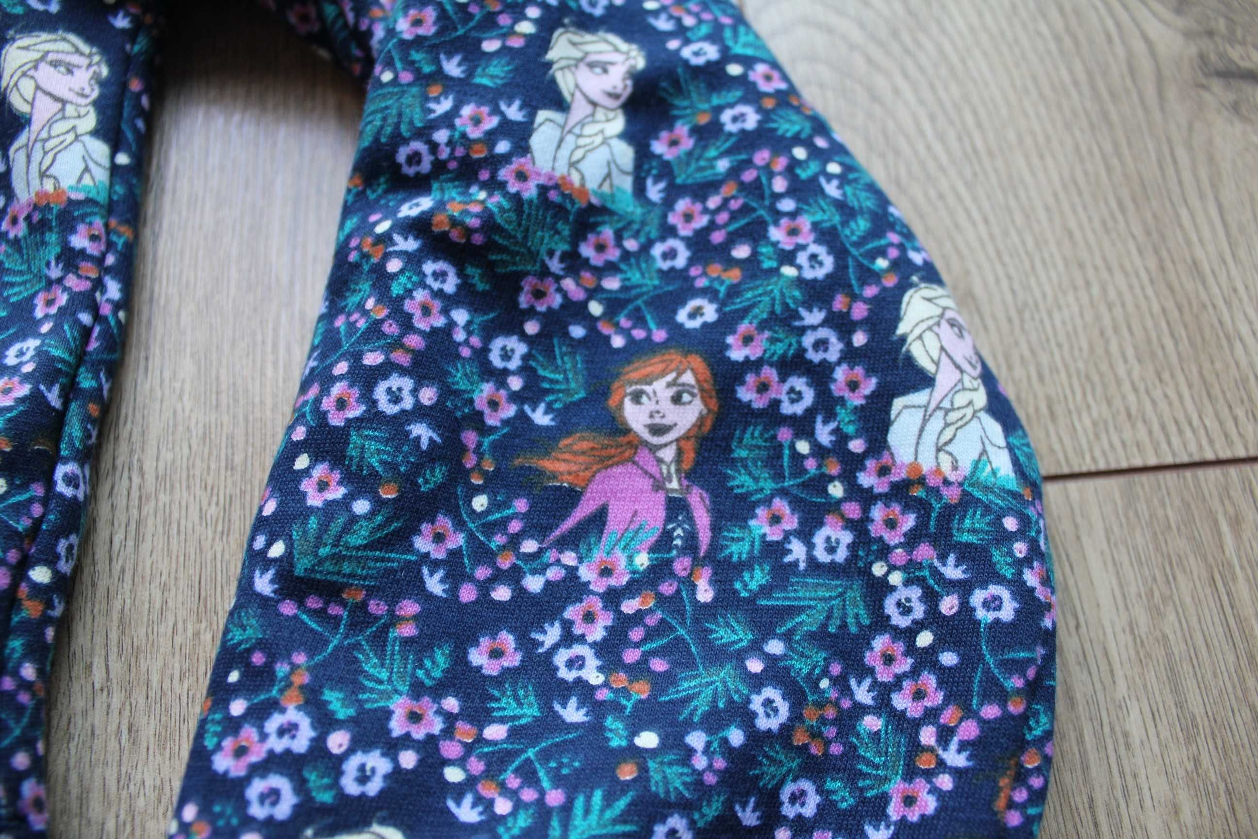 Granatowa ocieplana bluza kaptur Anna Elsa Frozen 140 Mark & Spencer