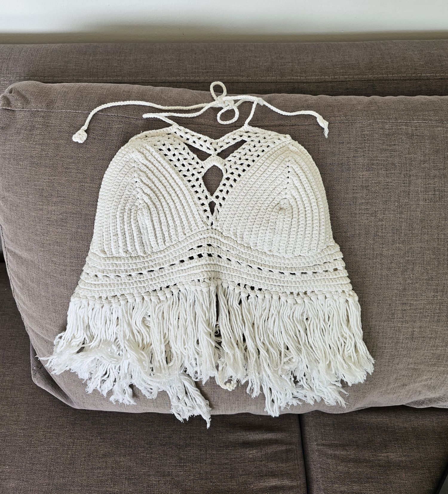 Szydełkowy top boho S/M