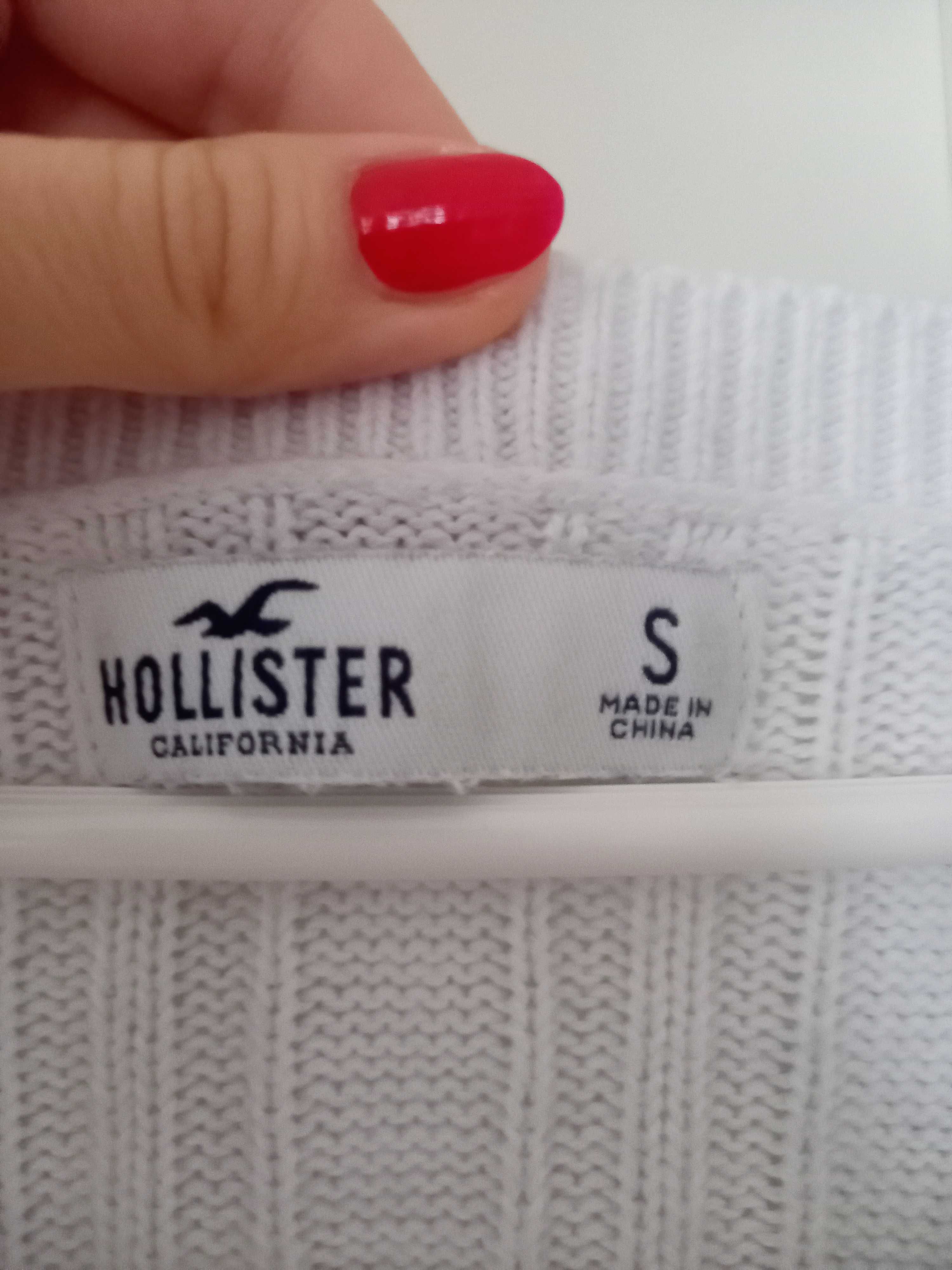 Sweter biały damski holister rozmiar S M