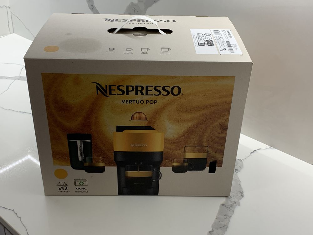 Máquina de café espresso Nespresso Vertuo Pop Mango Yello