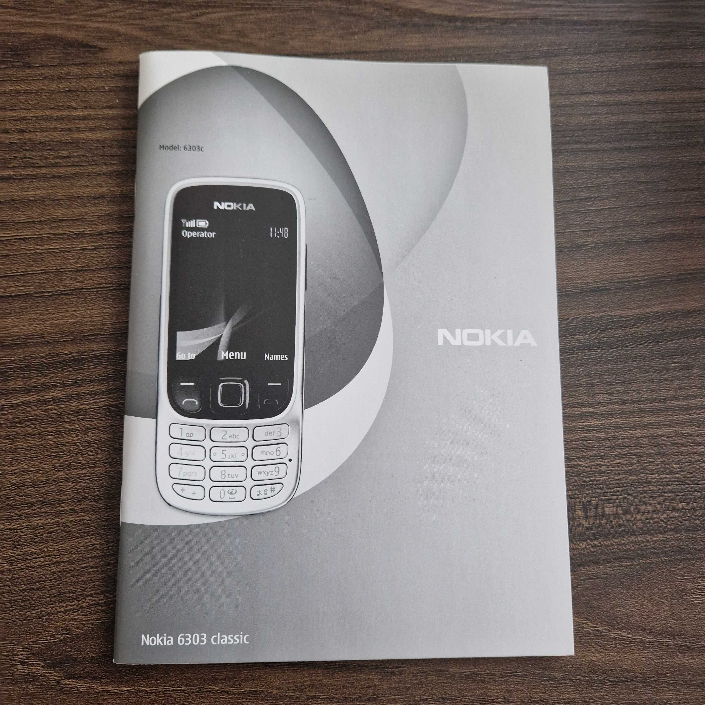 NOKIA 6303 Classic srebrny z ładowarką stan bardzo dobry