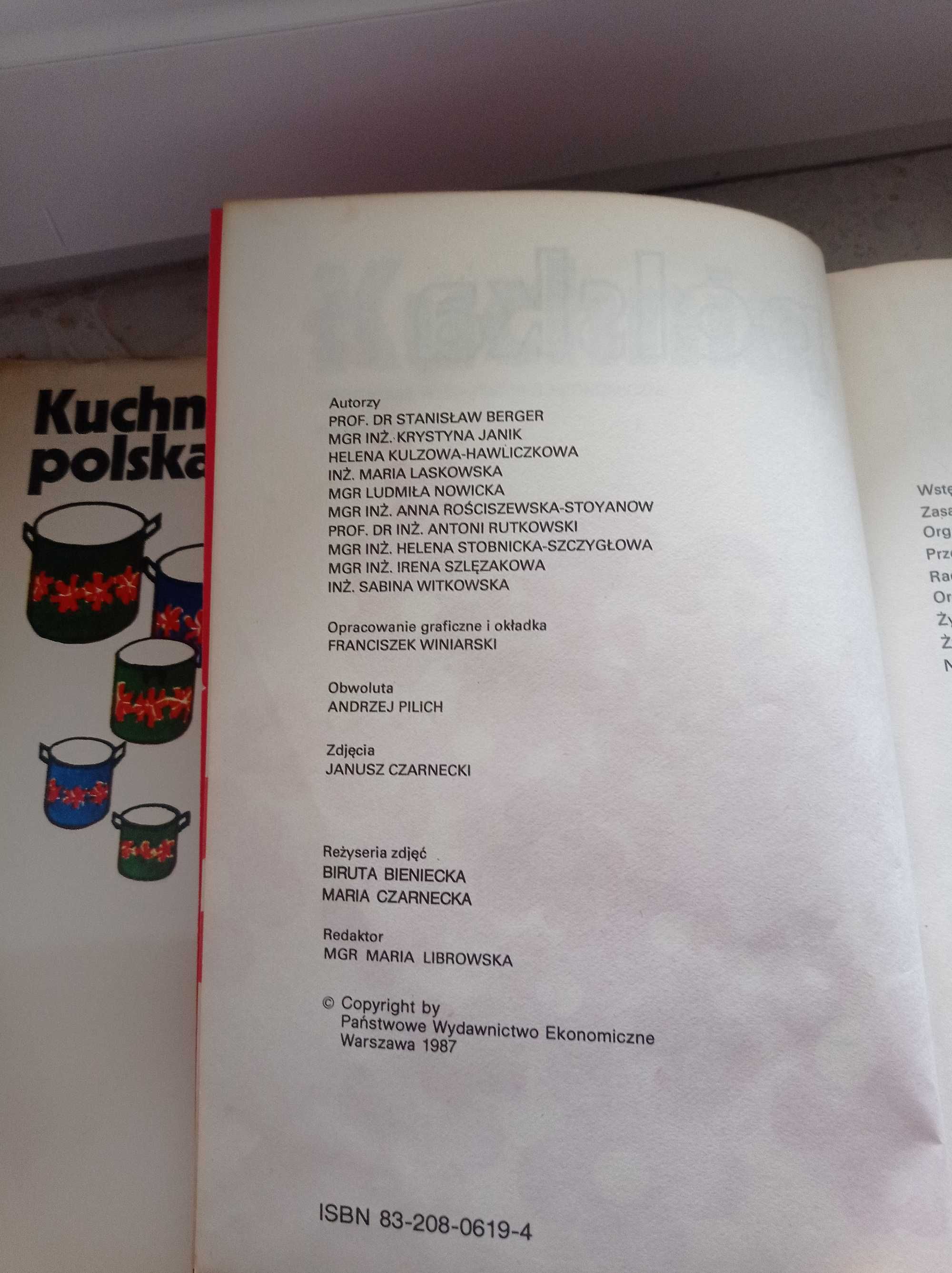 Ksiżaka kucharska Kuchnia polska 1987 rok