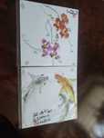Chińskie obrazki orchidea i koi