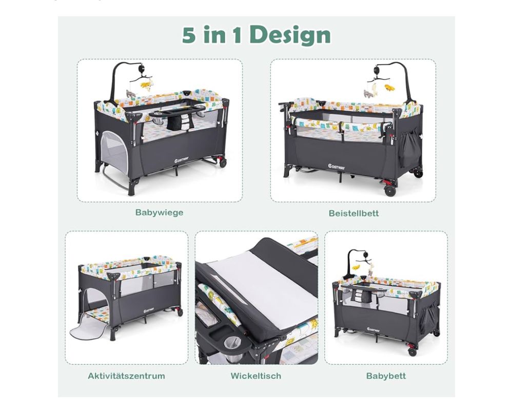 Berço de bebê 5 in 1