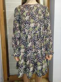 Sukienka z długim rękawem w kwiaty 11-12 lat Marks& Spencer