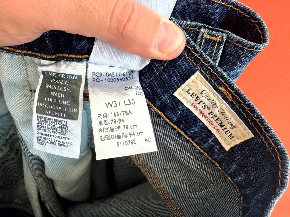 Levi’s Levis 511 Premium Оригінал чоловічі джинси штани розмір 31 32