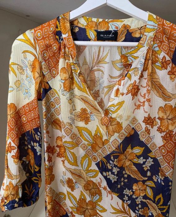 Sand Copenhagen jedwabna sukienka na jesień XS 34 Jedwab 100% silk