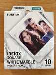 wklady Fujifilm Instax Square 10 zdjec white marble bialy marmur nowe