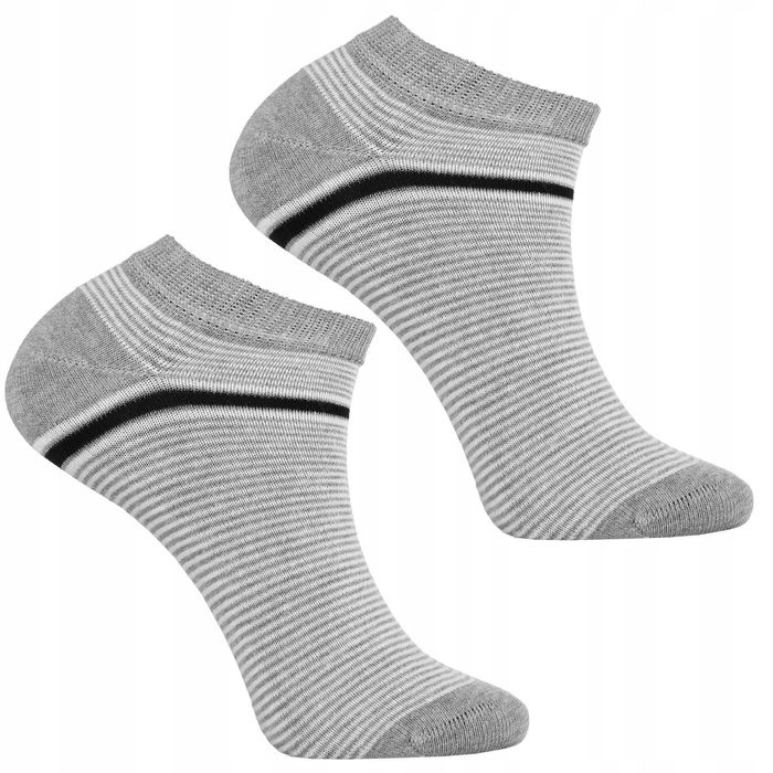 Stopki Skarpetki Męskie Bawełniane Skarpety W  Paski Moraj 3Pary 43-45