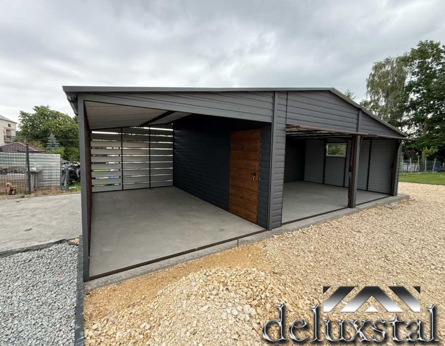 Garaze blaszane garaz 9,5x6 Poziom Wiatka