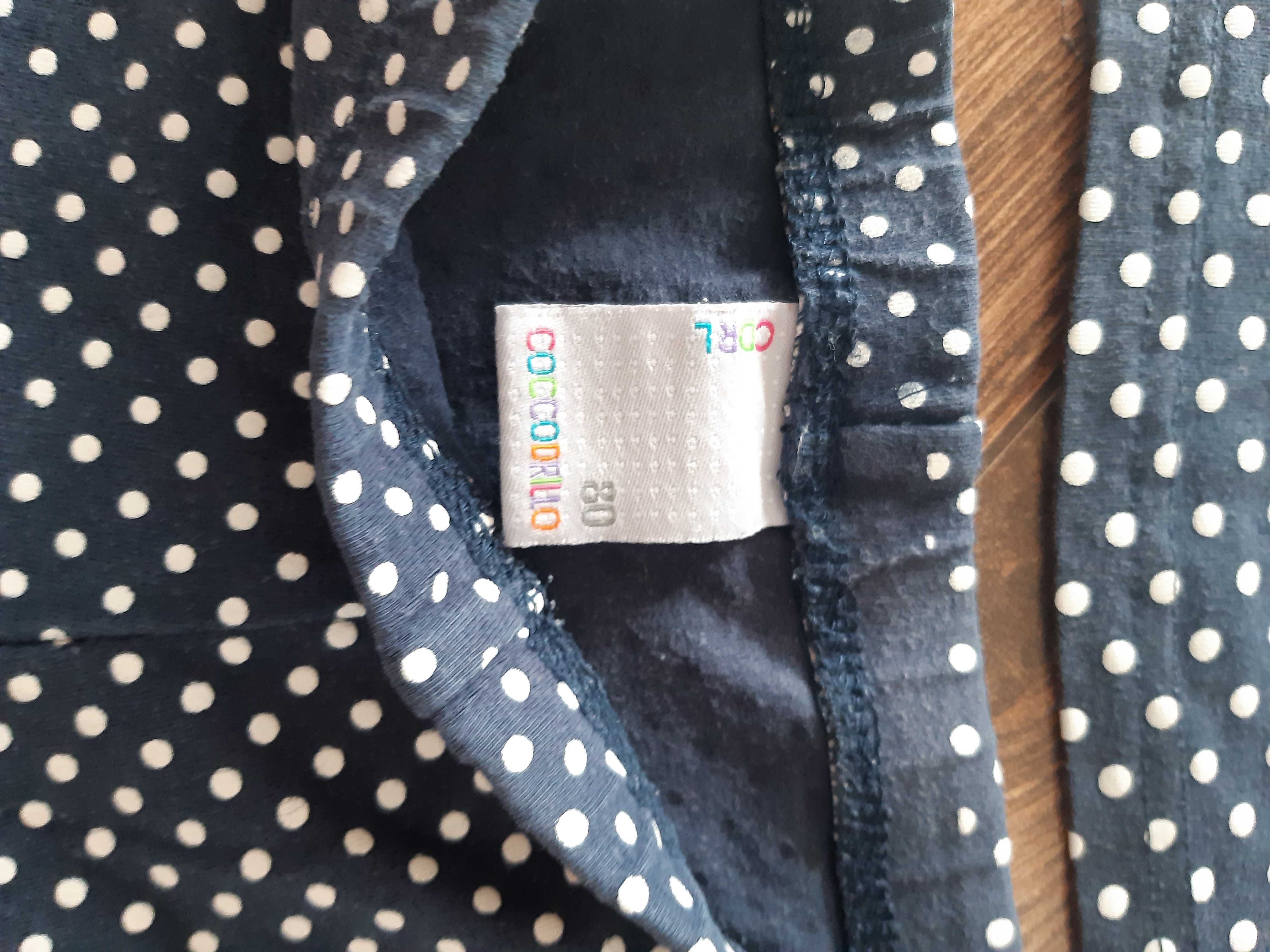 Bluzka i leginsy w grochy komplet roz.80