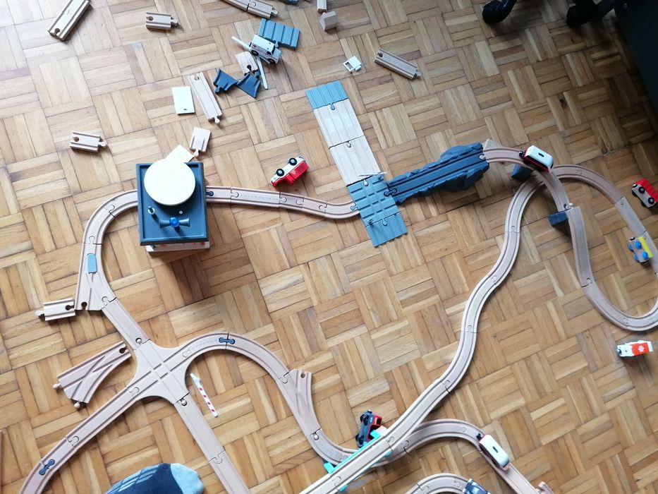 Tor drewniany składany wiele kompletów w jednym