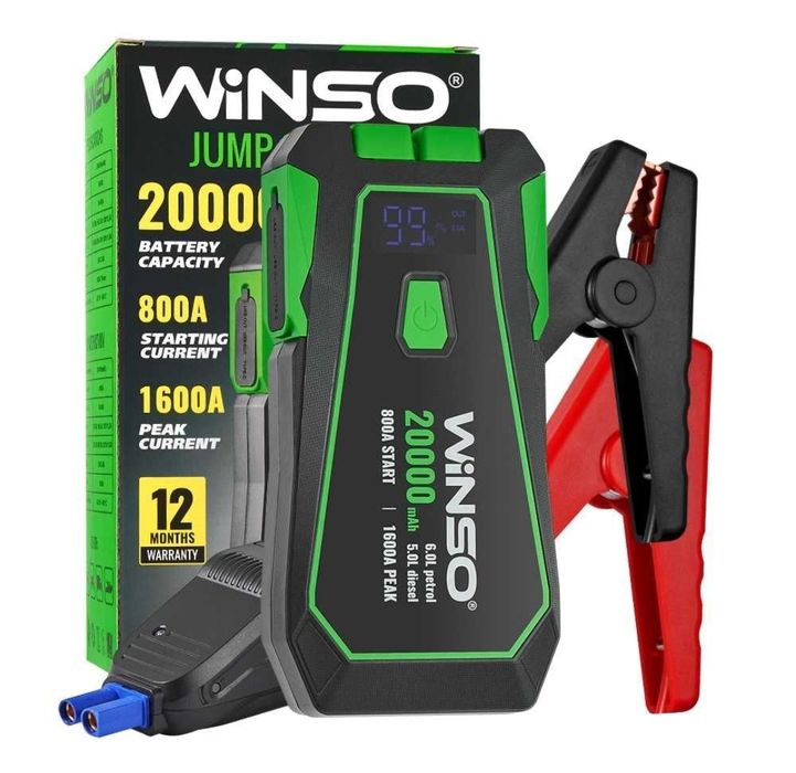 Портативний пусковий пристрій Winso 140800 (jump starter) бустер (PL)