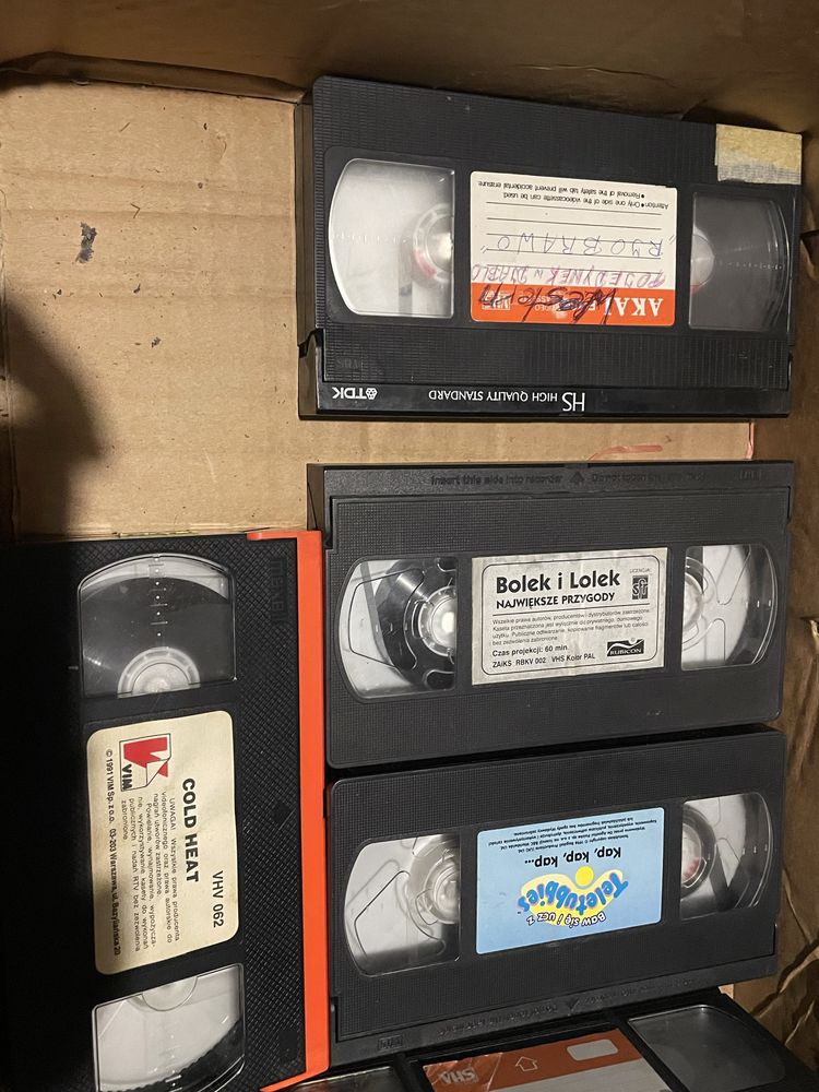 Kasety wideo video vhs magnetowid magnetowidowe różne