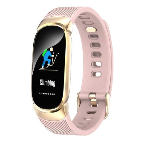 Smartwatch QW16 pudrowy róż zegarek