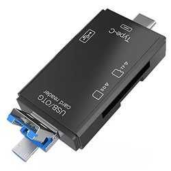 Uniwersalny czytnik kart pamięci 5W1 USB Micro, USB C, USB A