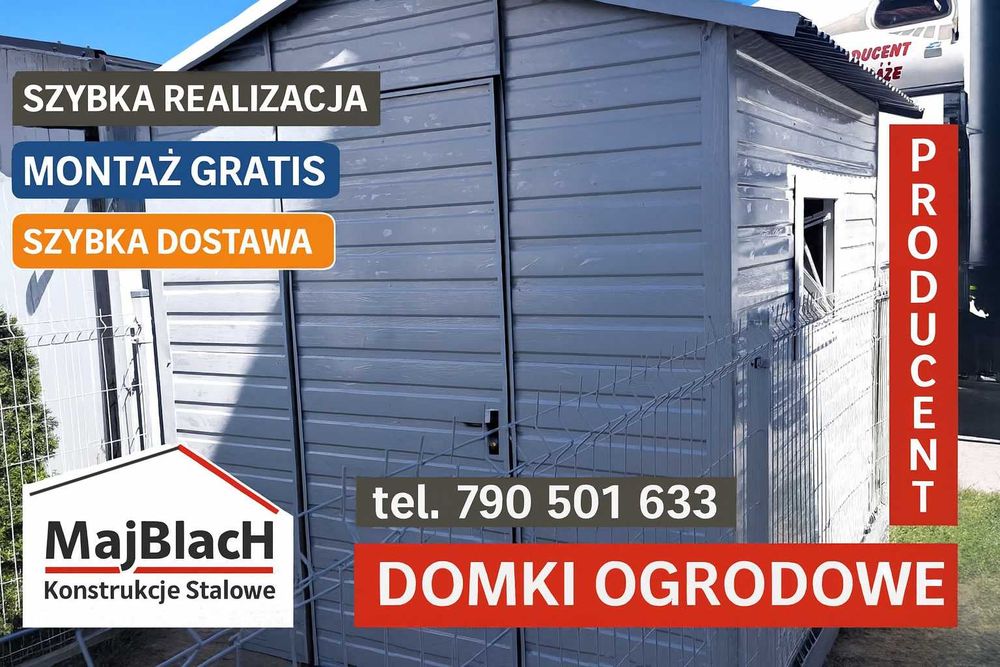 Schowek do Ogrodu/Mała Wiatka/ Wiata na Narzędzia|Garaże – Maj-Blach