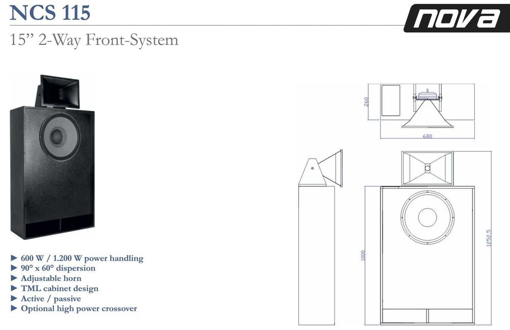 Profesjonalne kolumny kinowe NCS 115 – Craaft Audio / NovaAcoustic