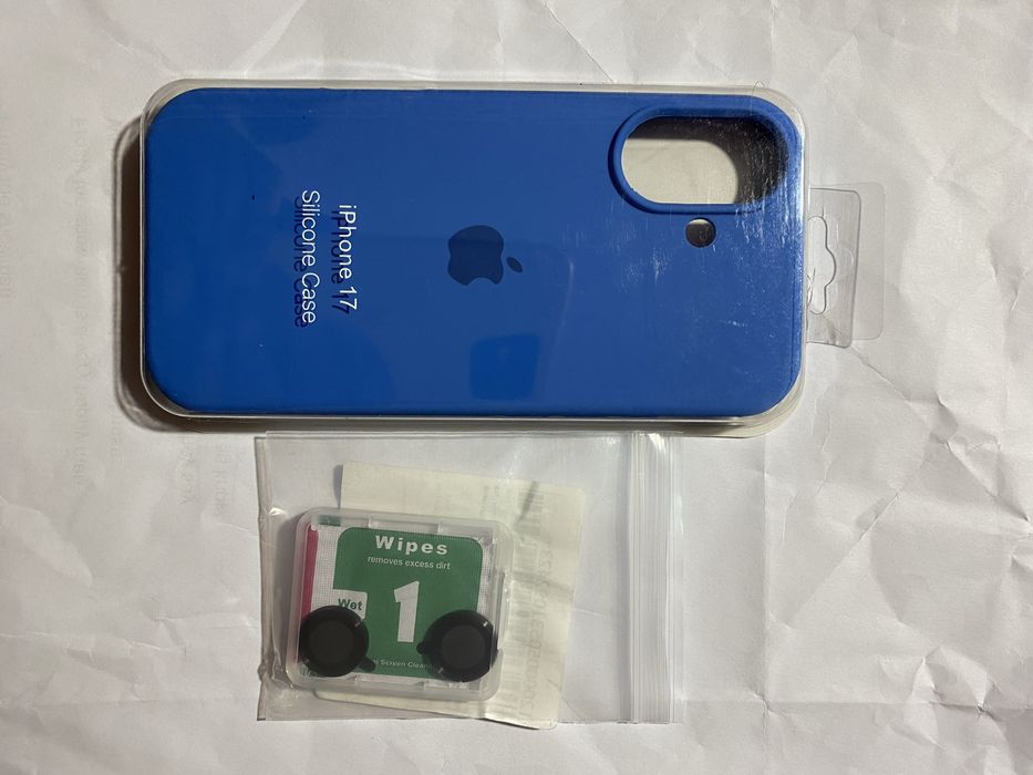 Capa silicone + proteção de lentes Iphone 17