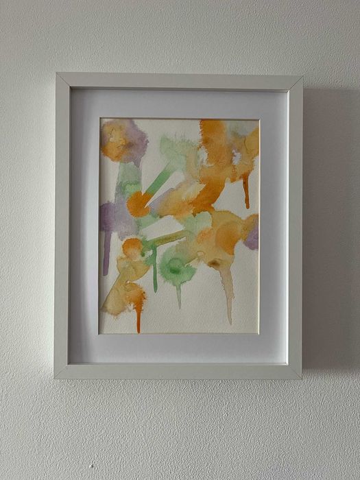 Pintura abstrata em acrílico