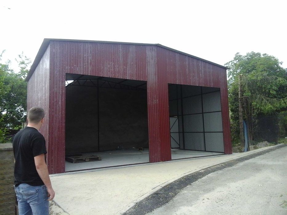Garaż Blaszany 8x6.5m - Garaże Blaszane , Wiaty , Hale  - GRZYWSTAL