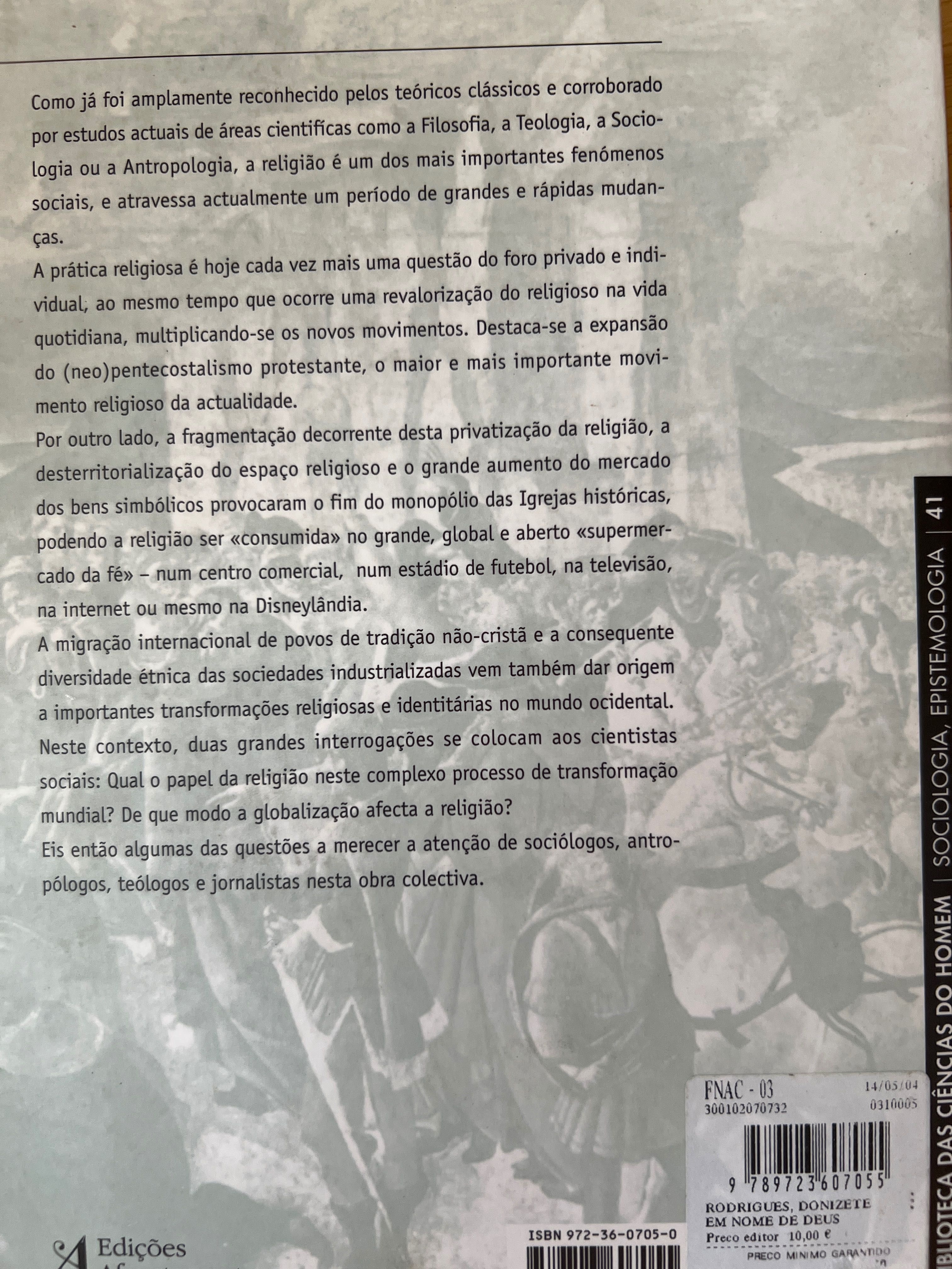 Em nome de Deus . A religião na sociedade contemporânea