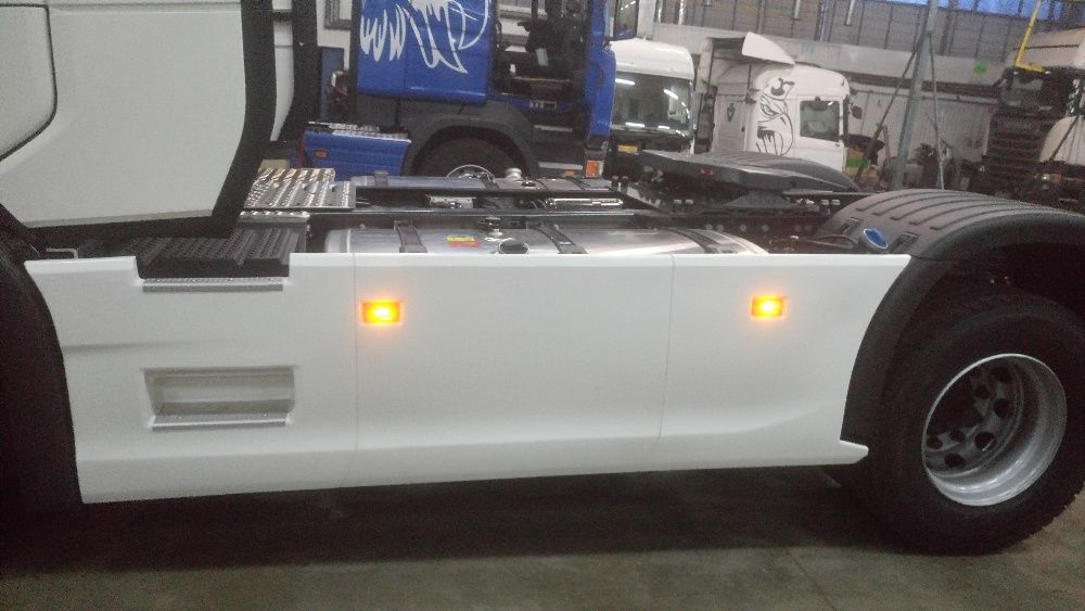 Scania  osłona zbiorników zabudowa międzyosiowa między osiowa scania