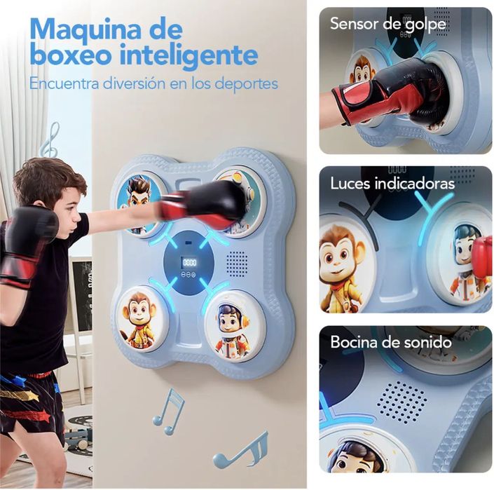 Настенный боксерский тренажер-мишень с перчатками с Bluetooth