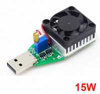 USB нагрузка 3A 15W регулир. с радиатором Тестер Нагрузочный резистор