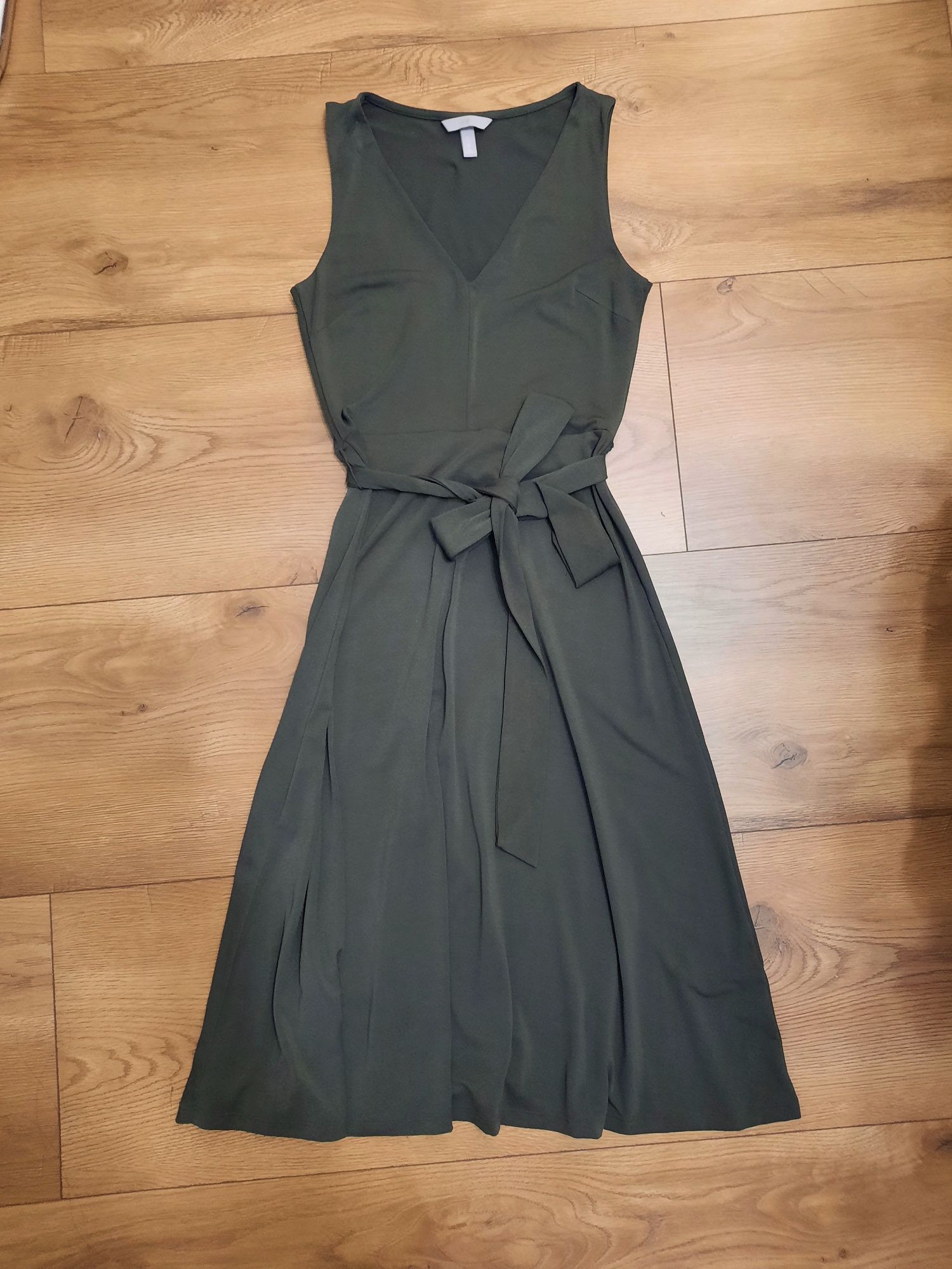 Sukienka khaki, firma H&M, rozmiar 36