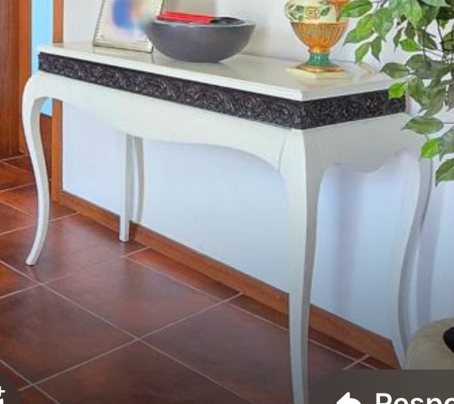 Consola/movel de hall entrada lacado branco
