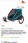 Przyczepka rowerowa stan bdb Thule coaster xt 2w1 dwuosobowa