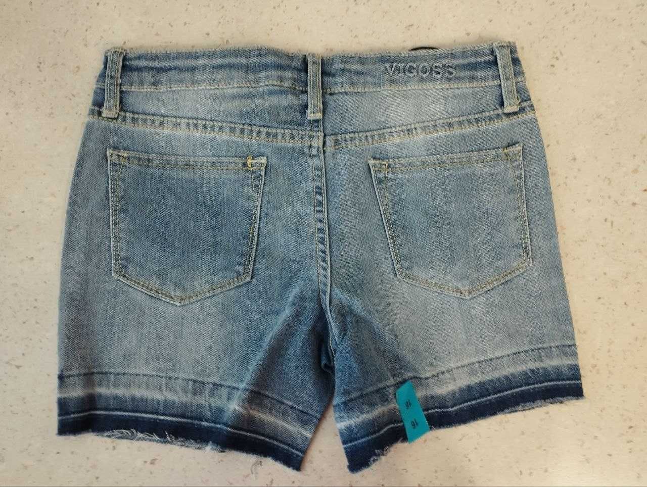 Нові шорти джинсові Vigoss на дівчинку,  розмір 16.