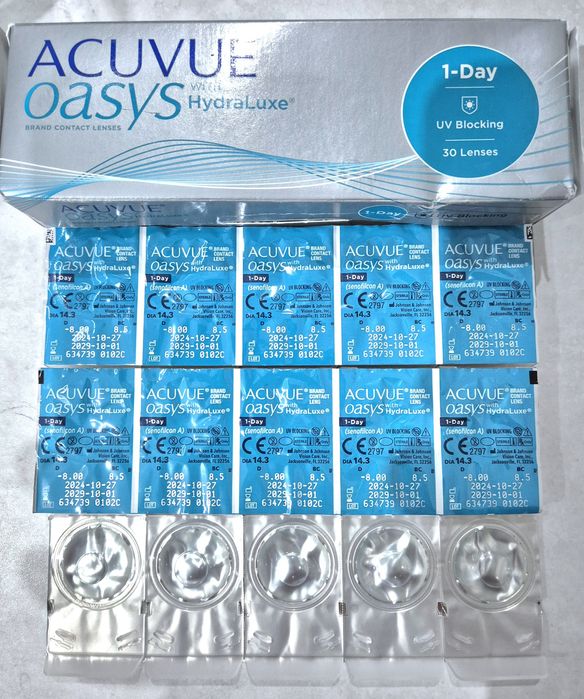 ACUVUE OASYS 1-DAY Soczewki kontaktowe jednodniowe 15szt Moc -7,5 -8.0