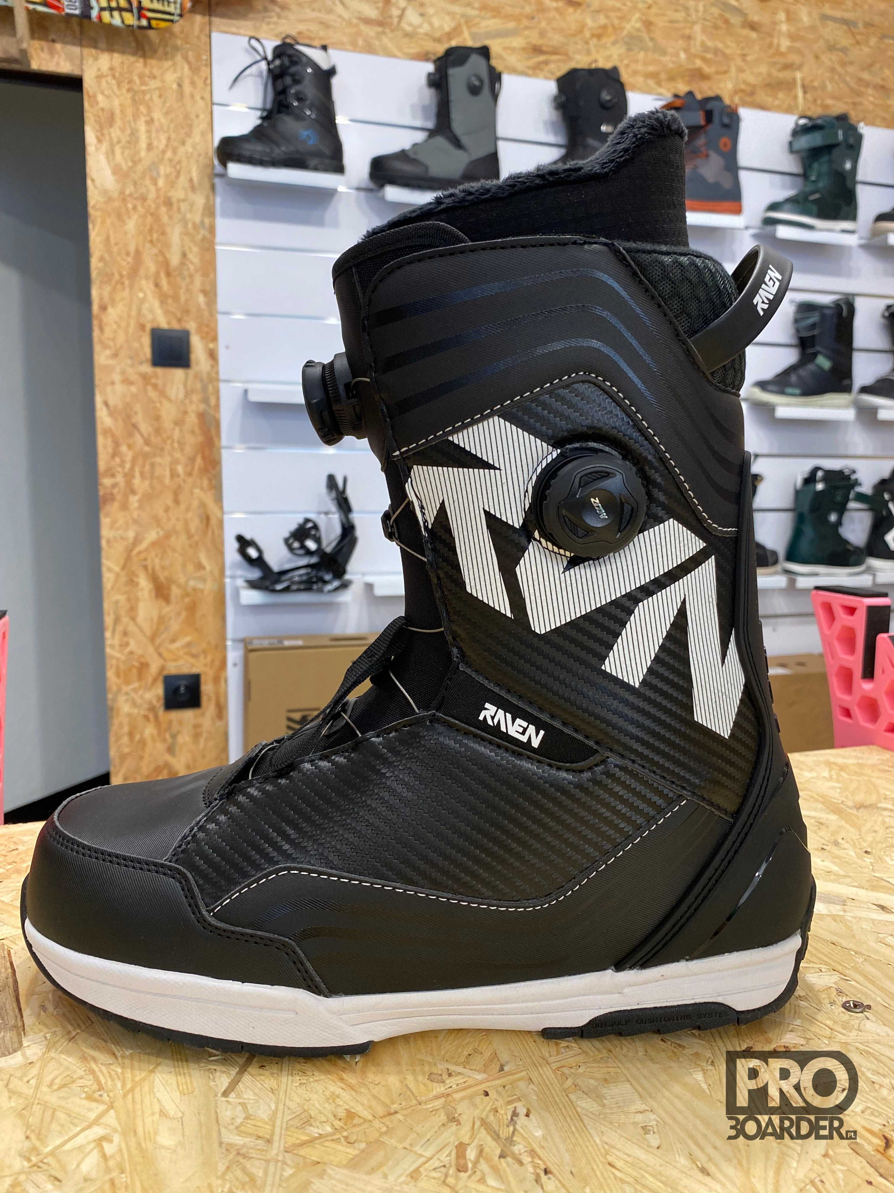 Nowe buty snowboardowe Raven PRO Dual MOZ (jak BOA), r. 42.5 (275mm)